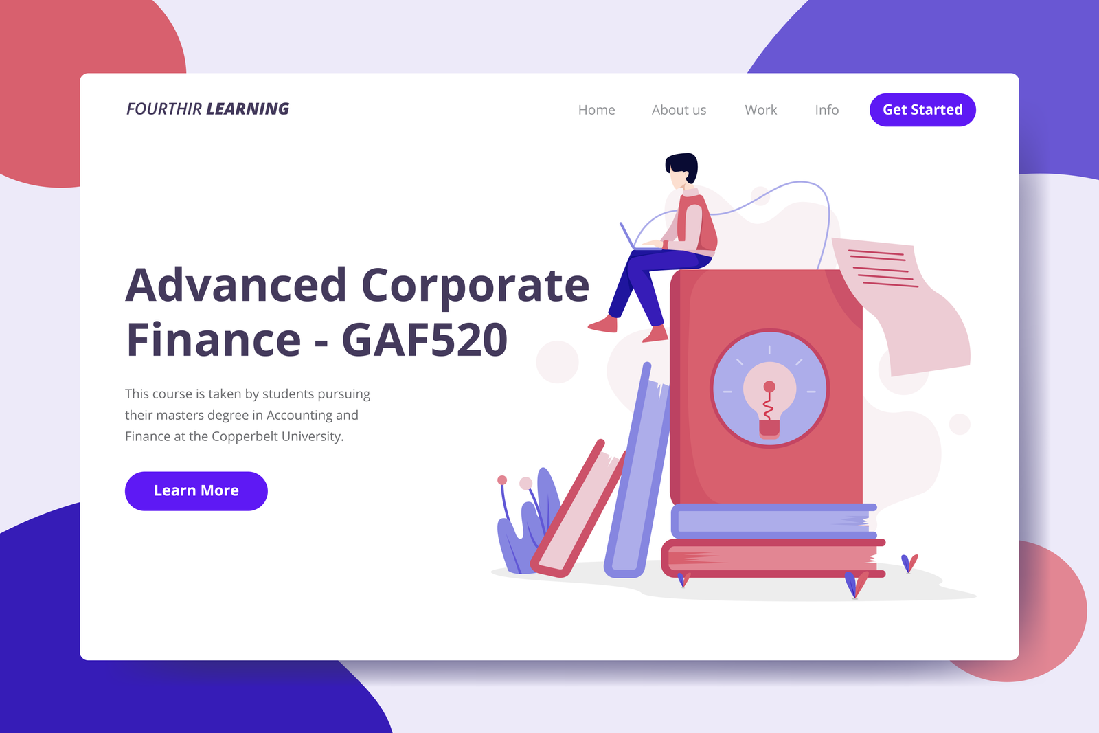Advanced Corporate Finance – GAF510-01-01